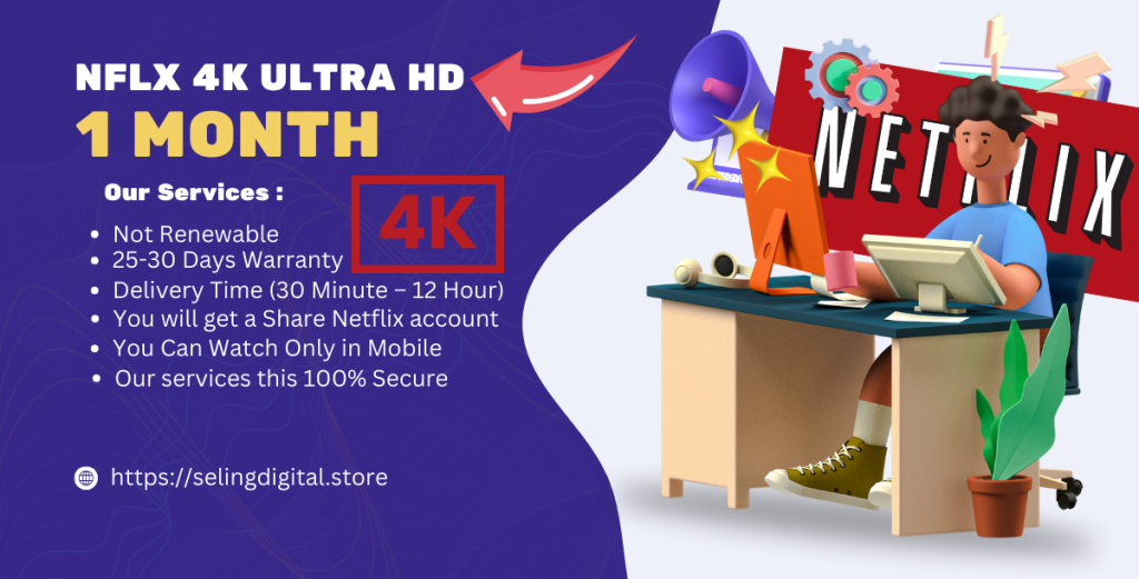 Netflix Subscription | 4K UHD | 1 Month |